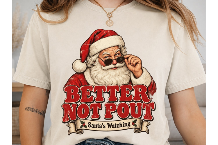 Better Not Pout Santa PNG Sublimation De