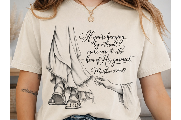 Matthew 9:20-27 Bible Verse PNG Sublimat
