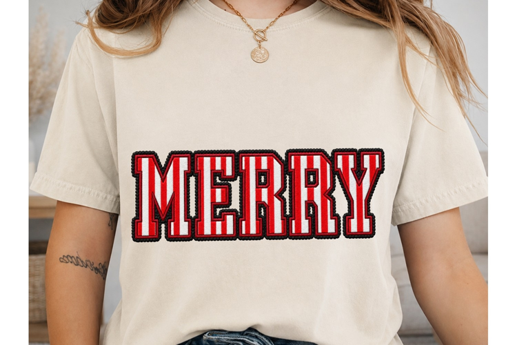 Merry Patch Embroidery PNG Design