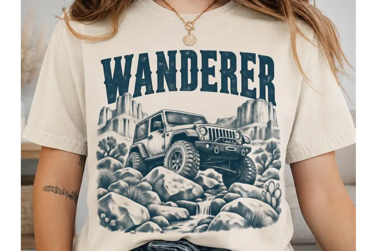 Wanderer Jeep Adventure PNG Sublimation