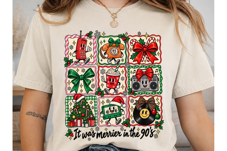 90s Nostalgia Christmas PNG Sublimation