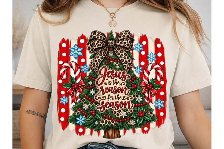 Jesus is the Reason Christmas PNG Sublim example image 1