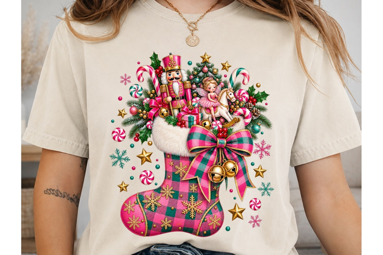 Christmas Stocking PNG Sublimation Desig