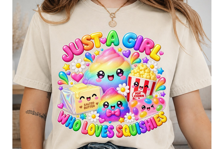 Just A Girl Who Loves Squishies PNG Shir