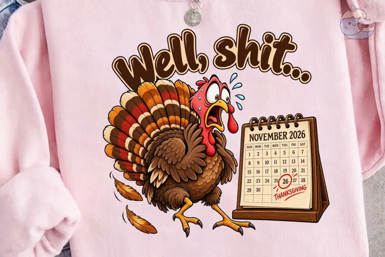 Well Shit Turkey PNG Sublimation Design