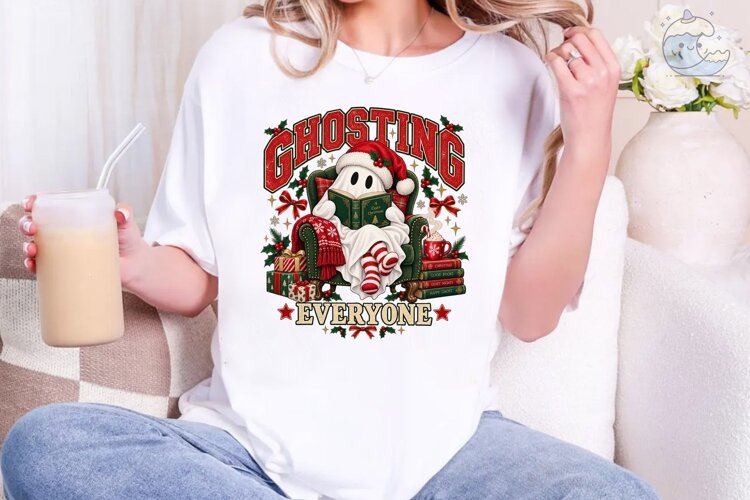 Ghosting Everyone Christmas PNG Sublimat example image 1