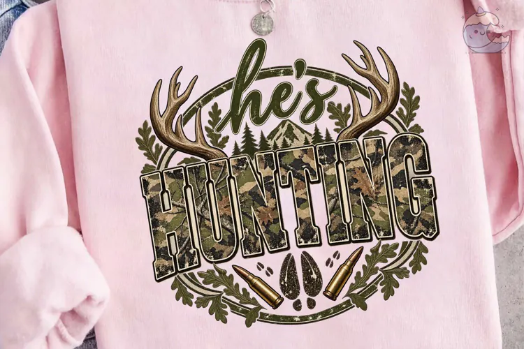 He's Hunting PNG Sublimation Design