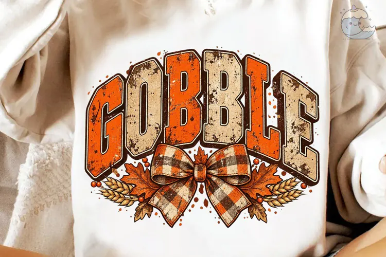 Gobble Fall Pumpkin PNG Sublimation Desi