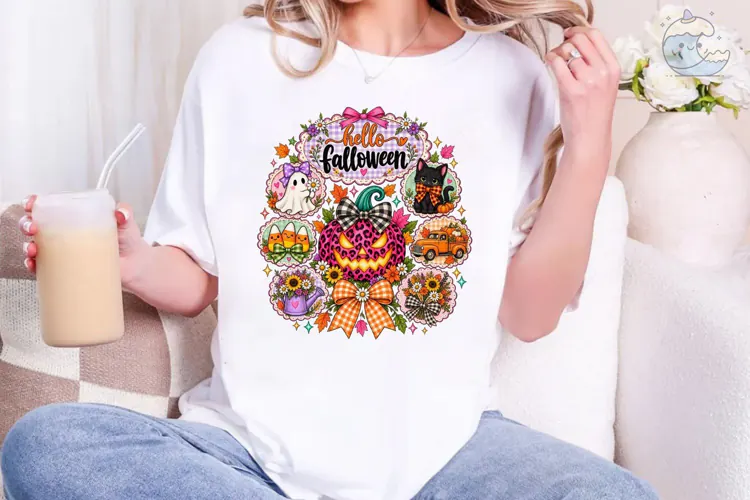 Hello Falloween PNG Sublimation Design