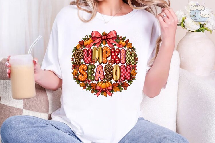 Fall Season Pumpkin PNG Sublimation Shir example image 1