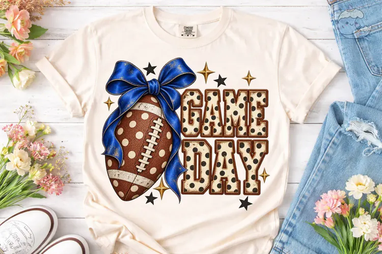 Game Day Football PNG Sublimation Design