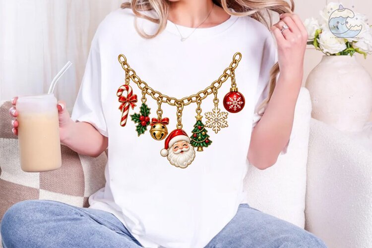 Christmas Charm Bracelet PNG Sublimation example image 1
