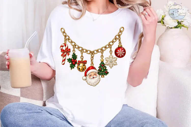 Christmas Charm Bracelet PNG Sublimation
