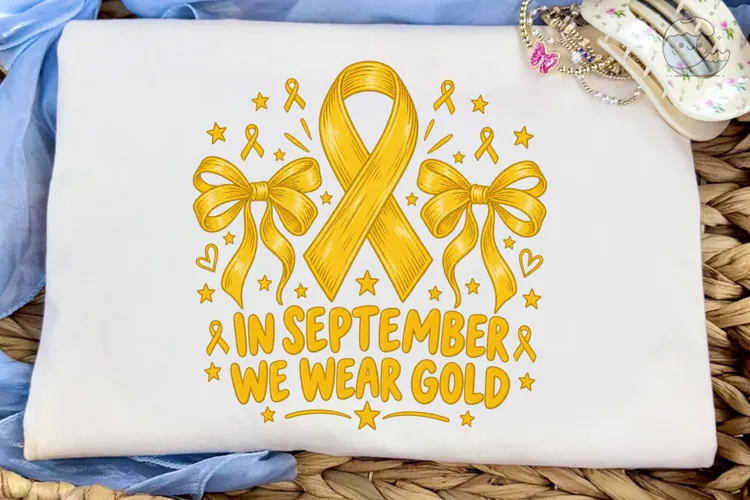 In September We Wear Gold PNG Shirt