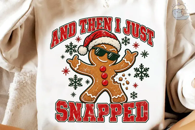 Gingerbread Man Christmas PNG Sublimatio
