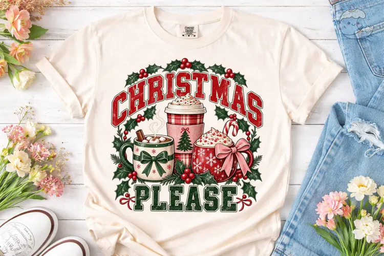 Christmas Please PNG Sublimation Design