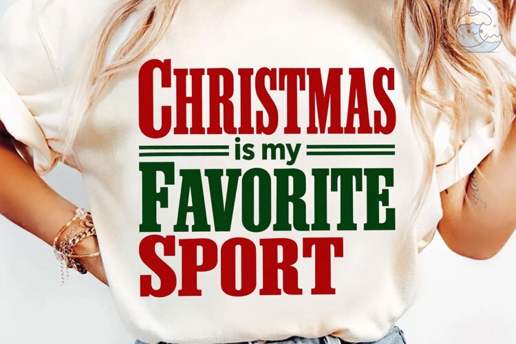Christmas Favorite Sport PNG Sublimation example image 1