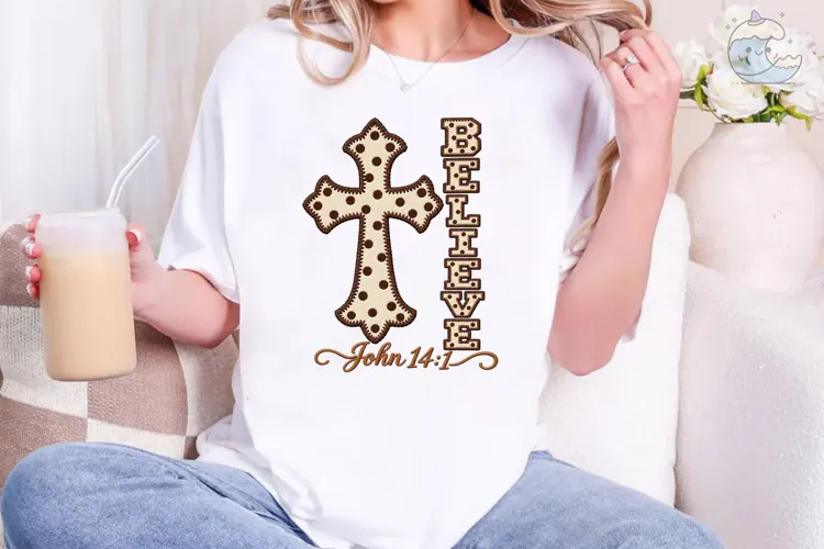 Believe Cross PNG Sublimation Shirt Desi