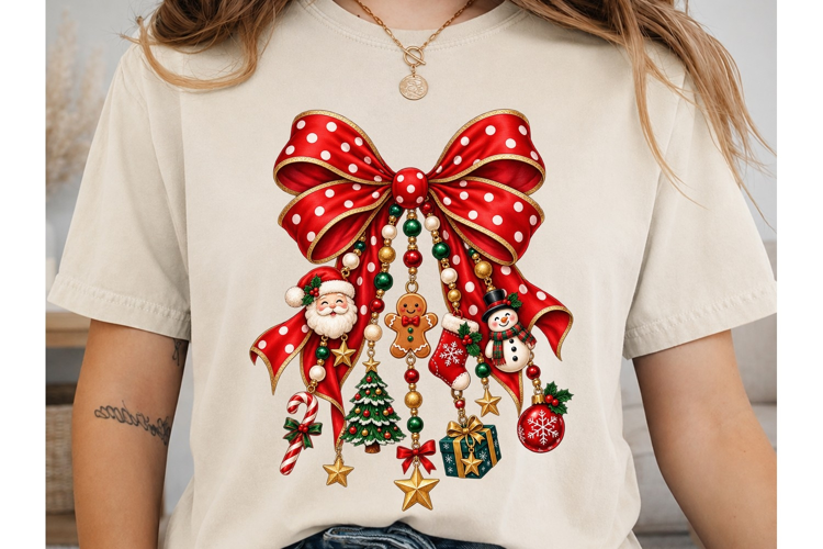 Christmas Bow Ornaments PNG Sublimation
