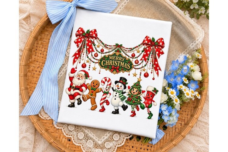Merry Christmas PNG Sublimation Design example image 1