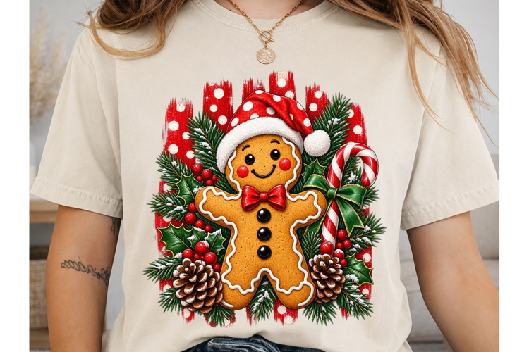 Gingerbread Man Christmas PNG Sublimatio