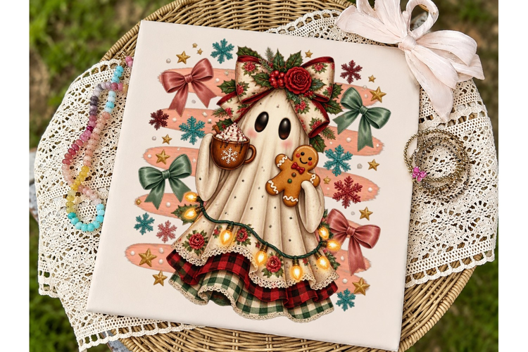 Ghost Christmas Holiday PNG Sublimation