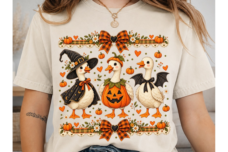 Halloween Geese PNG Sublimation Design