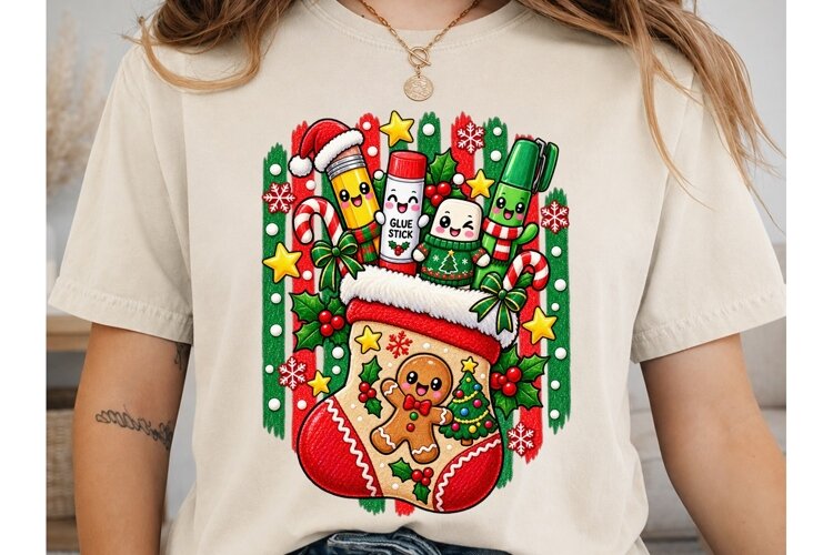 Christmas Kawaii PNG Sublimation Design example image 1