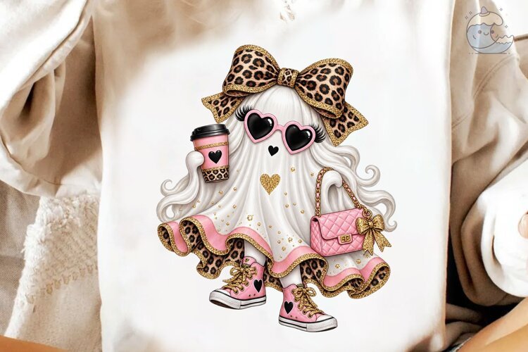 Fashionable Ghost Girl PNG Sublimation D example image 1