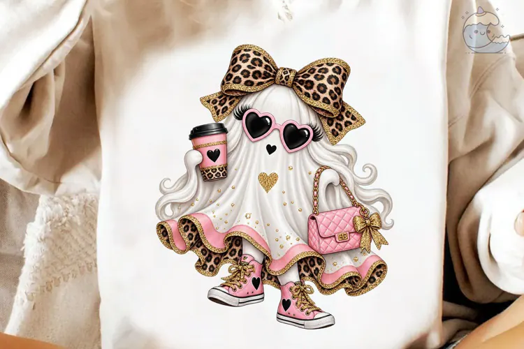 Fashionable Ghost Girl PNG Sublimation D