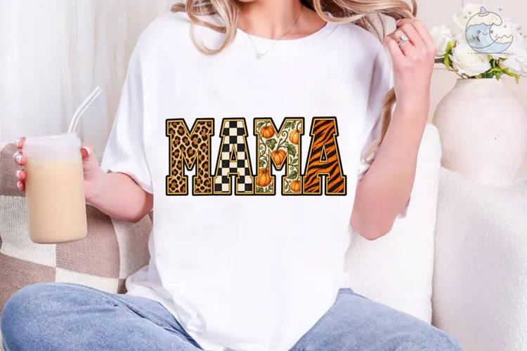 Mama Pumpkin Leopard PNG Sublimation Des
