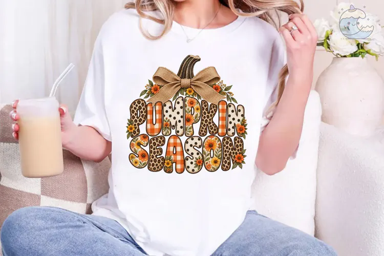 Pumpkin Season Fall Vibes PNG Sublimatio