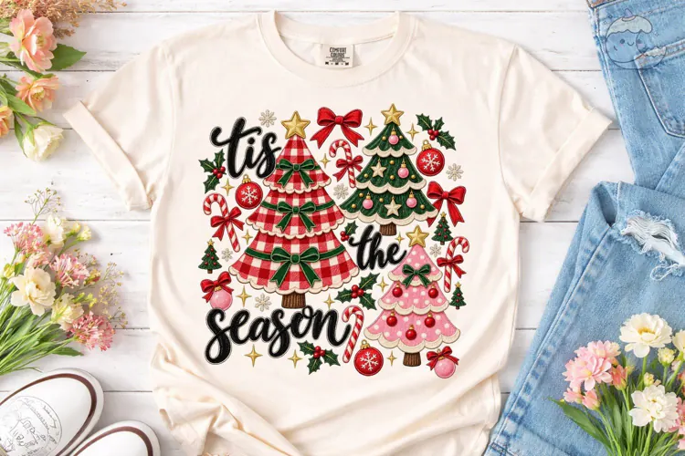 Tis The Season Christmas PNG Shirt Desig
