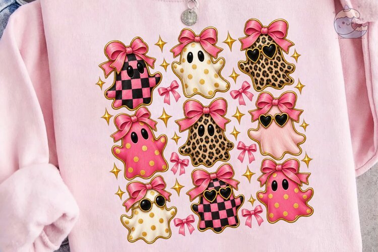 Cute Ghost Cookie PNG Sublimation Design example image 1