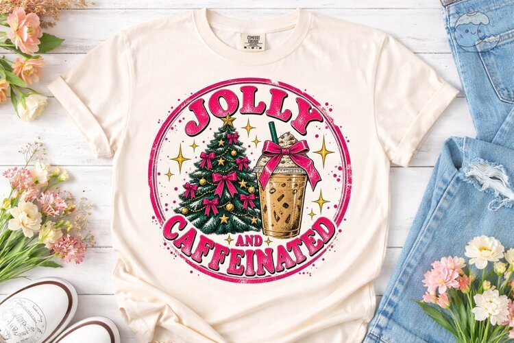Jolly and Caffeinated PNG Sublimation De example image 1