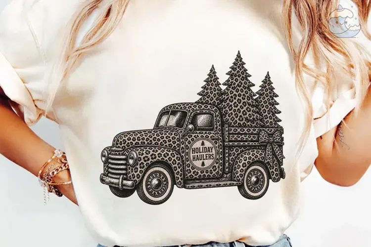 Holiday Haulers Vintage Truck PNG Shirt