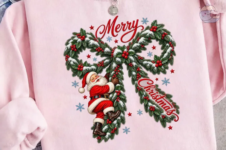 Merry Christmas Santa Candy Cane PNG Shi