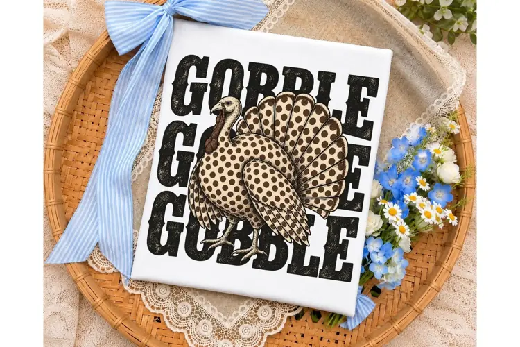 Gobble Gobble Turkey PNG Sublimation Des