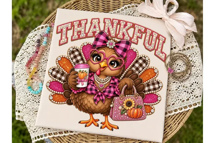 Thankful Turkey PNG Sublimation Design