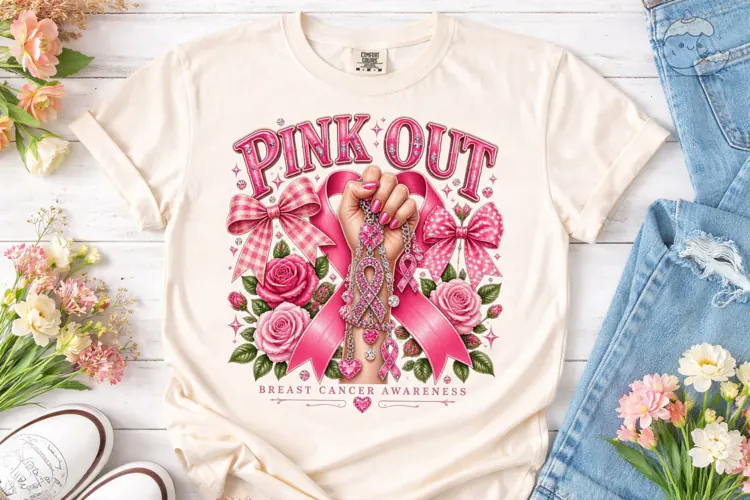Pink Out Breast Cancer Awareness PNG Shi