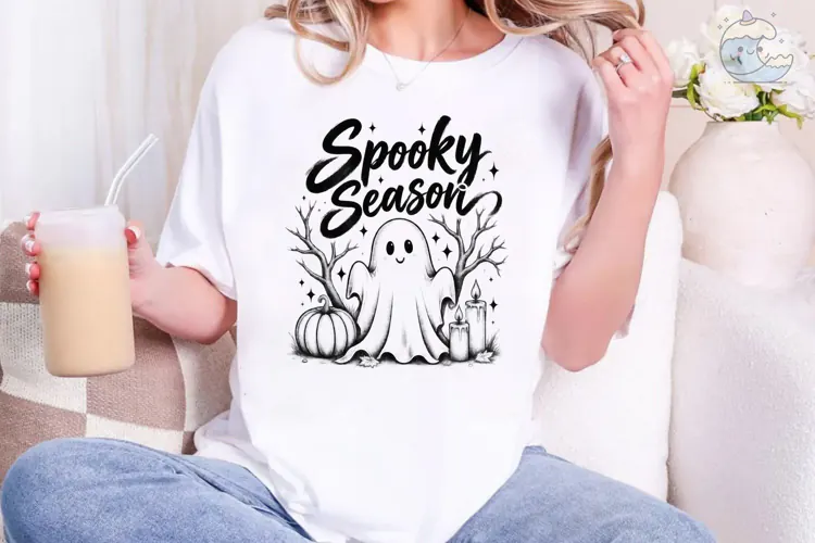 Spooky Season Ghost PNG Sublimation Tee