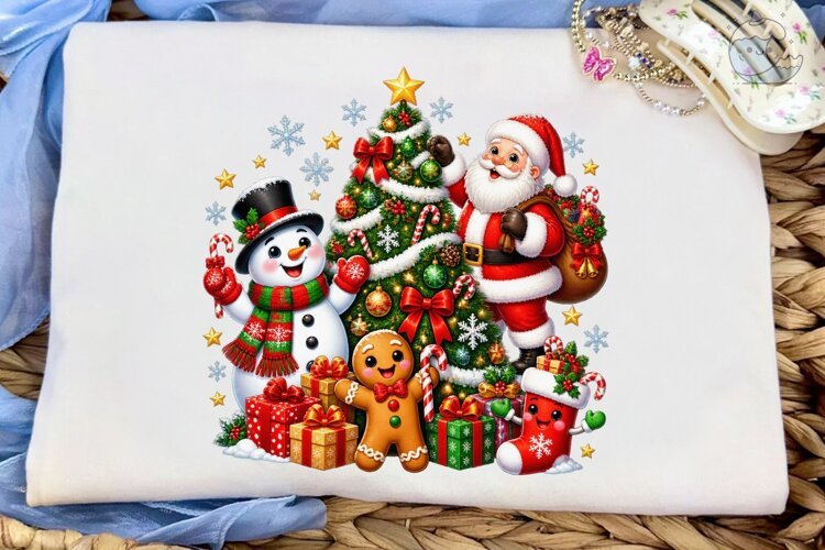 Christmas Holiday PNG Shirt Design Bundl example image 1