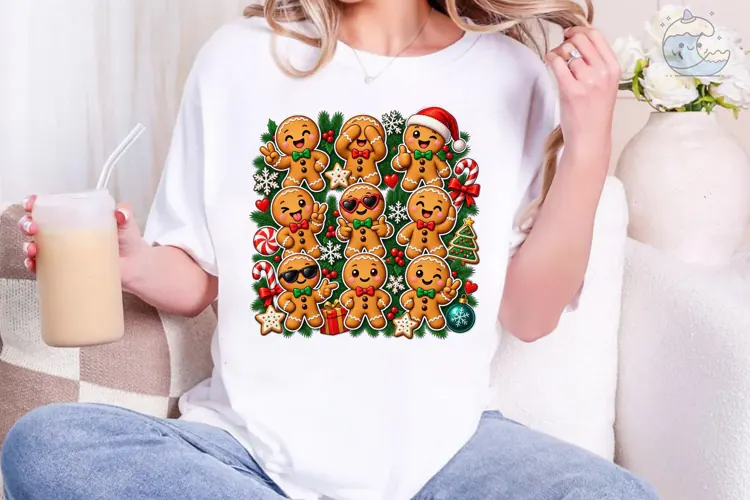 Gingerbread Family PNG Sublimation Desig