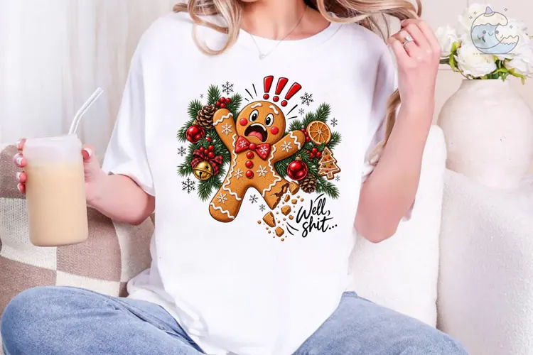 Funny Gingerbread Man PNG Sublimation
