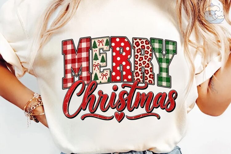 Merry Christmas PNG Sublimation Design example image 1
