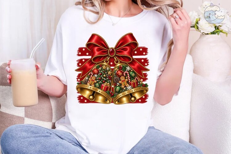 Christmas Bells PNG Sublimation Design example image 1