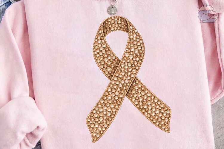 Awareness Ribbon Pearl PNG Sublimation D example image 1