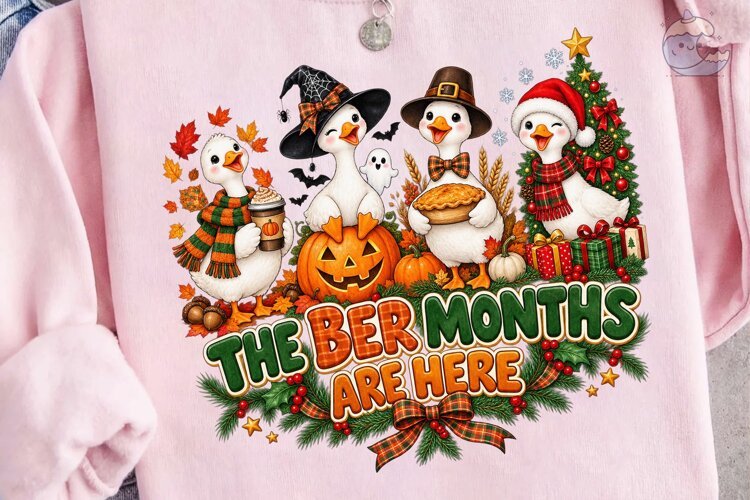 The Ber Months Are Here PNG Shirt Design example image 1