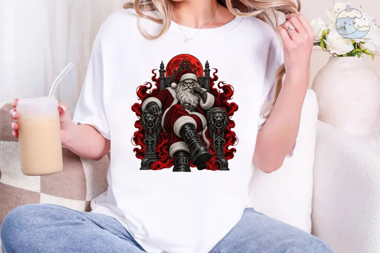 Dark Santa Claus PNG Sublimation Design