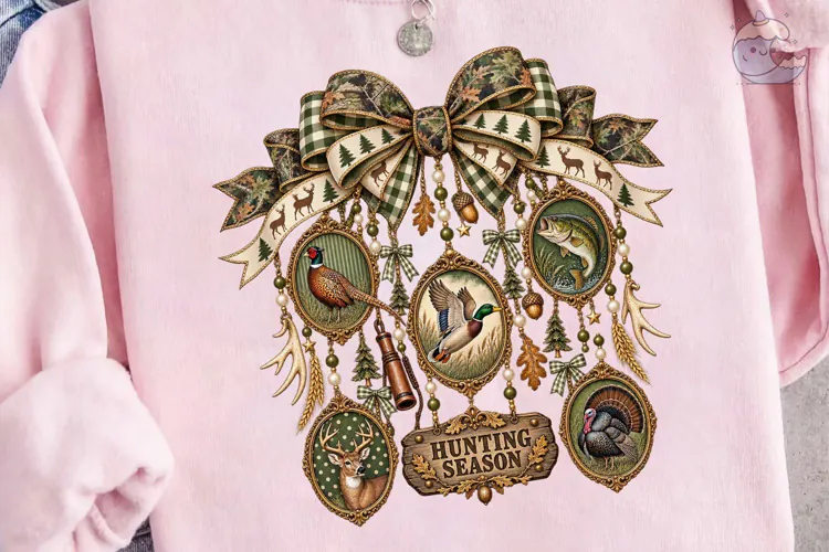 Hunting Season Ornament PNG Sublimation